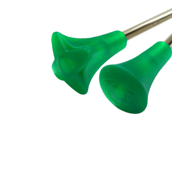 Pałeczka pałka baton mażoretkowa twirling PMT1J MINI BELTI zielona transparentna